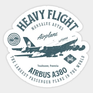 Airbus A380 THE LARGEST PASSENGER PLANE IN THE WORLD Sticker